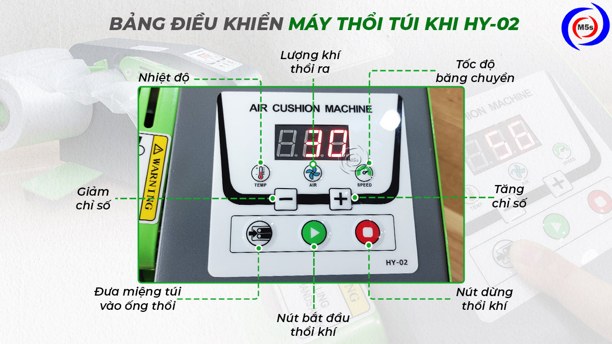 Bảng điều khiển máy thổi túi khí HY-02 Bảng điều khiển máy thổi túi khí HY-02