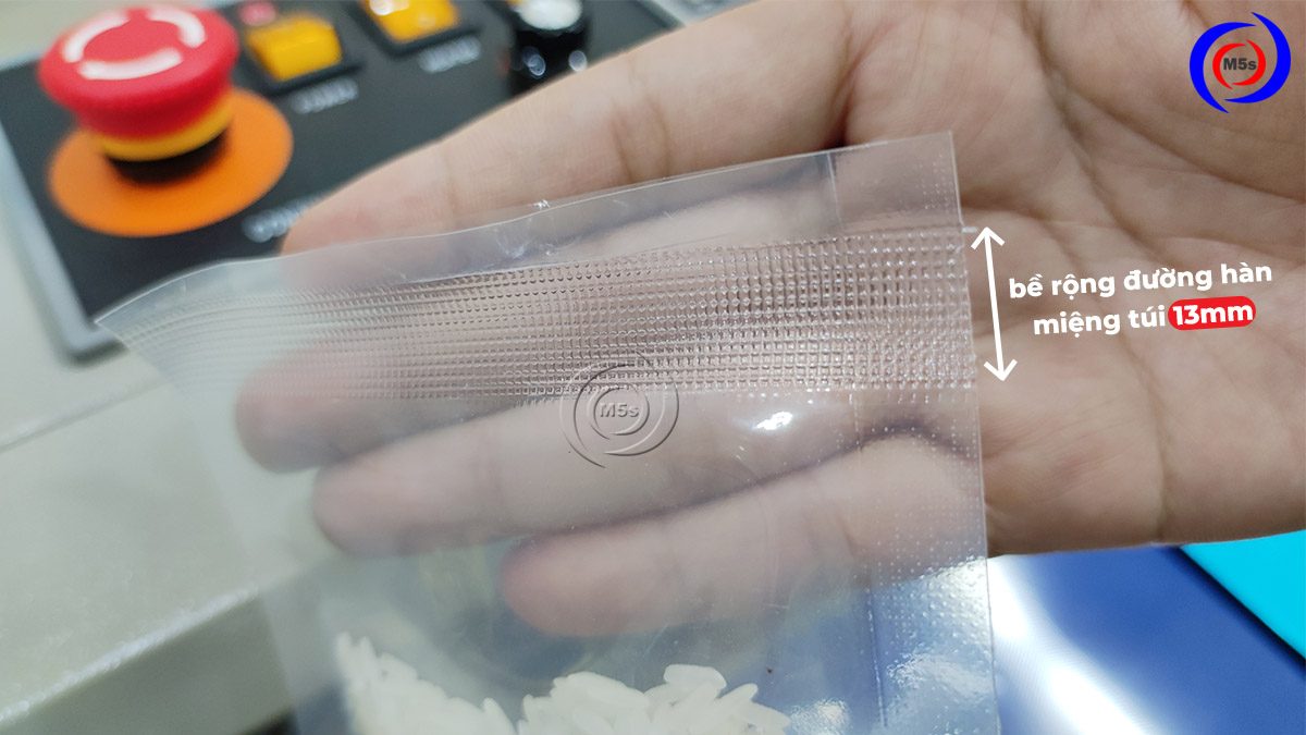 Bề rộng đường hàn miệng túi Bề rộng đường hàn miệng túi