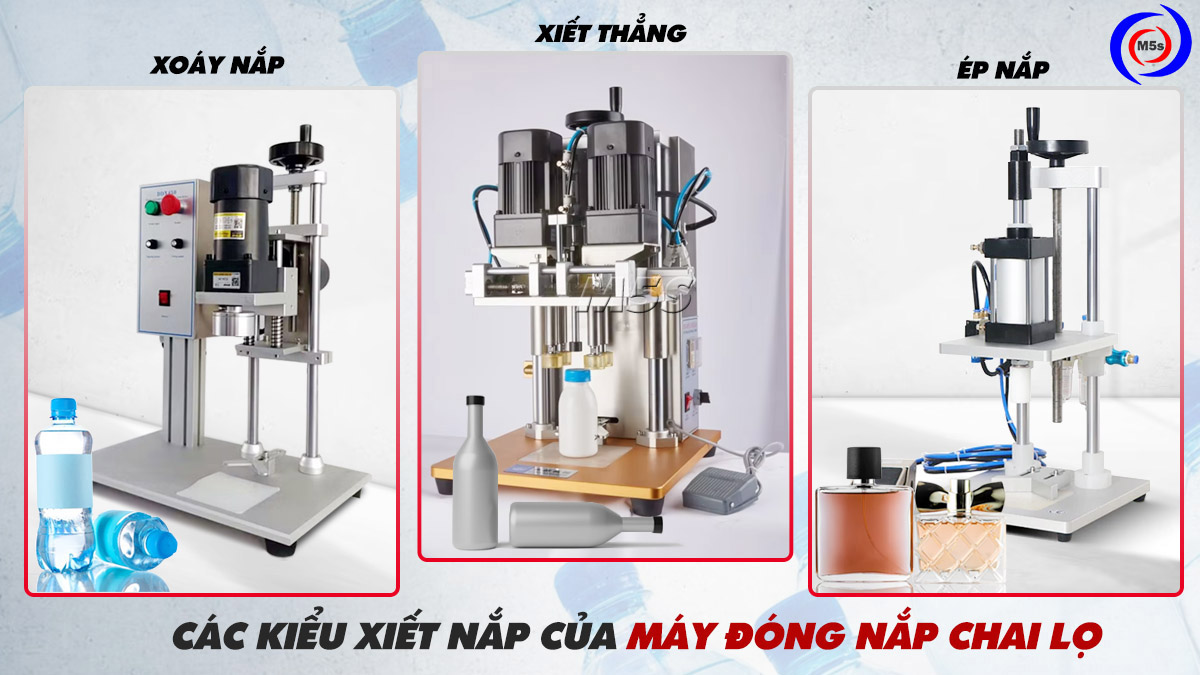 các kiểu xiết nắp của máy đóng nắp chai các kiểu xiết nắp của máy đóng nắp chai