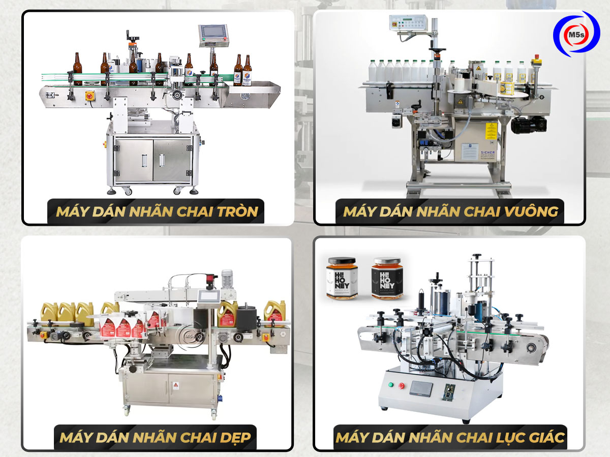Máy dán nhãn chai tròn, chai vuông, chai dẹp, chai lục giác Máy dán nhãn chai tròn, chai vuông, chai dẹp, chai lục giác