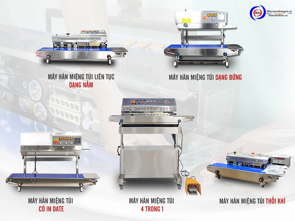 Các loại máy hàn miệng túi liên tục Các loại máy hàn miệng túi liên tục