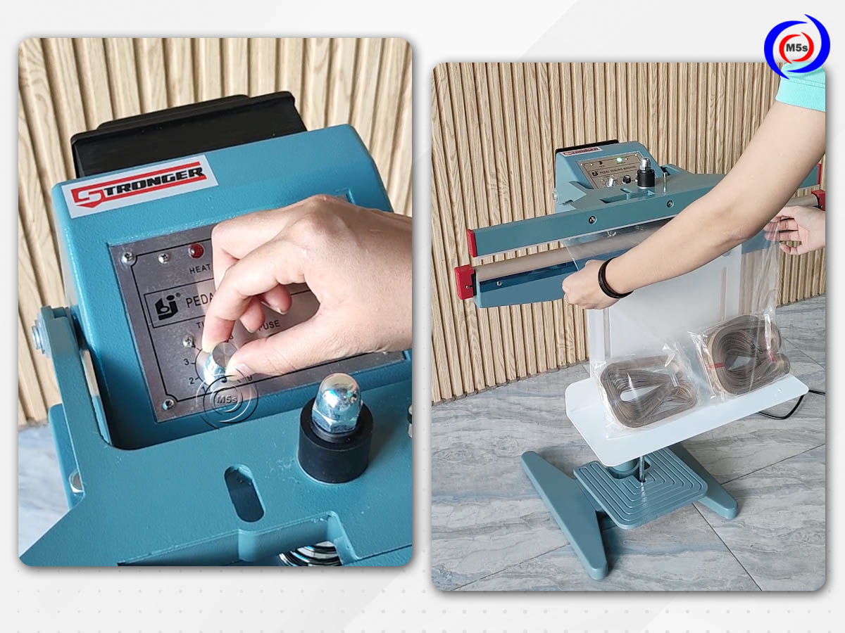 Bảng điều khiển máy hàn miệng túi dập chân Bảng điều khiển máy hàn miệng túi dập chân