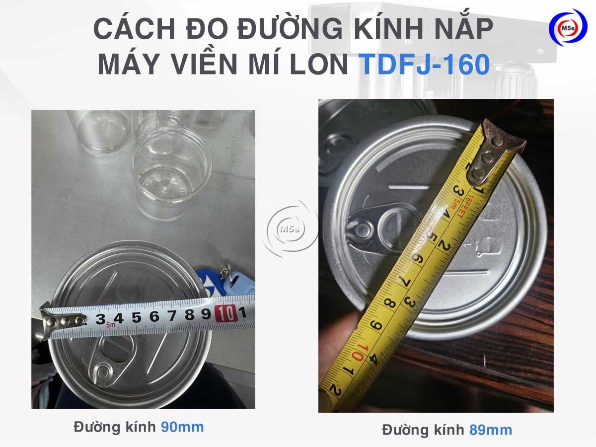 Cách đo đường kính nắp máy viền mí lon TDFJ-160 Cách đo đường kính nắp máy viền mí lon TDFJ-160