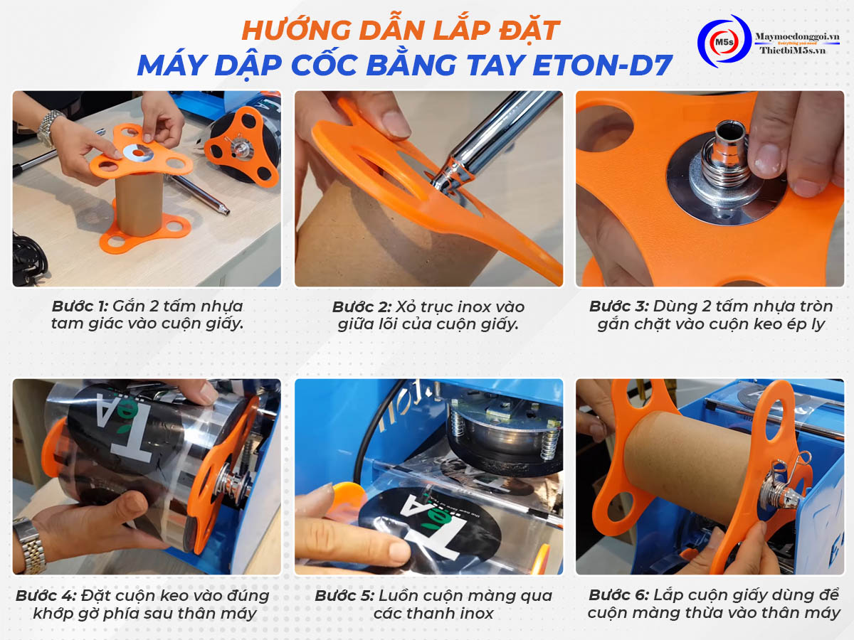 Hướng dẫn sử dụng máy ép miệng ly trà sữa ETON D7 Hướng dẫn sử dụng máy ép miệng ly trà sữa ETON D7