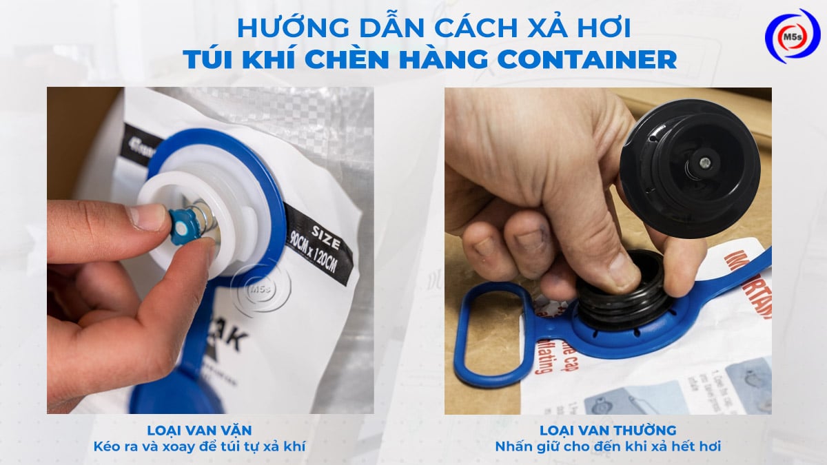 cách xả hơi túi khí chèn hàng container cách xả hơi túi khí chèn hàng container