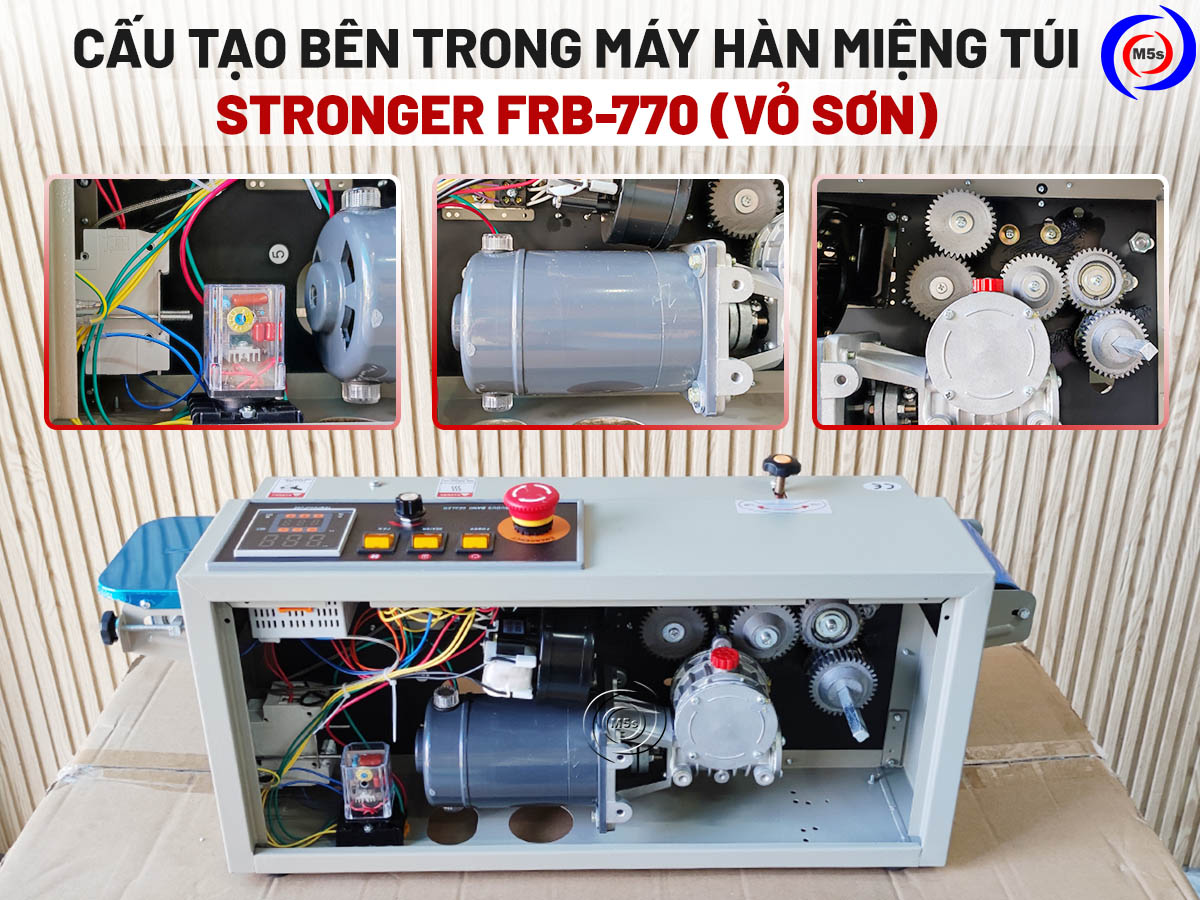 Cấu tạo bên trong của máy ép túi liên tục FRB-770 vỏ sơn Cấu tạo bên trong của máy ép túi liên tục FRB-770 vỏ sơn