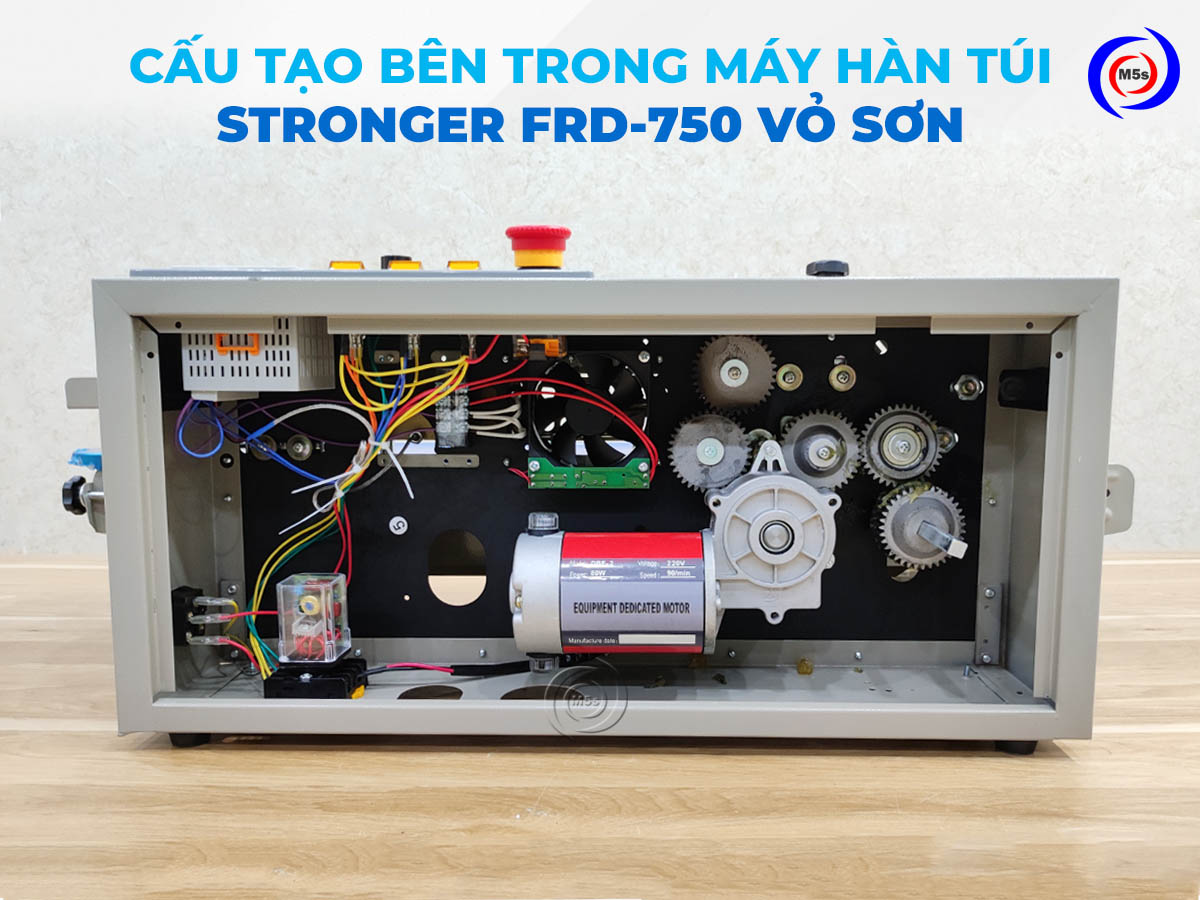 Cấu tạo bên trong của máy hàn túi Stronger FRD-750 Cấu tạo bên trong của máy hàn túi Stronger FRD-750