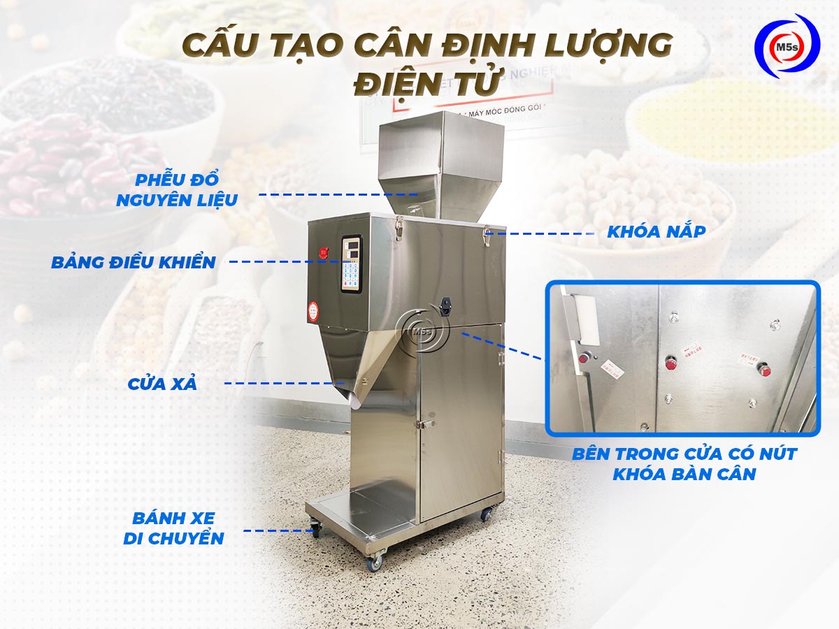 Cấu tạo máy cân định lượng điện tử Cấu tạo máy cân định lượng điện tử