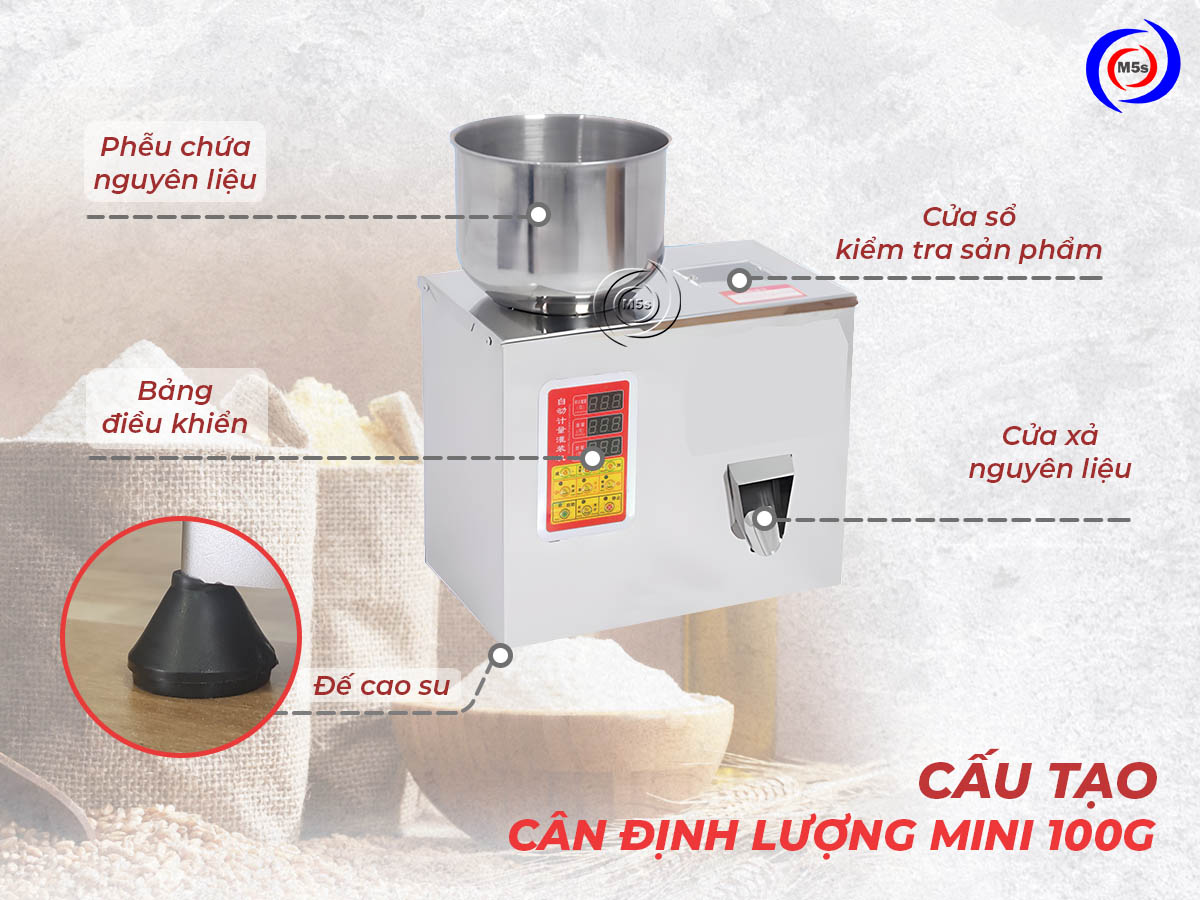 Cấu tạo cân định lượng mini 100g Cấu tạo cân định lượng mini 100g