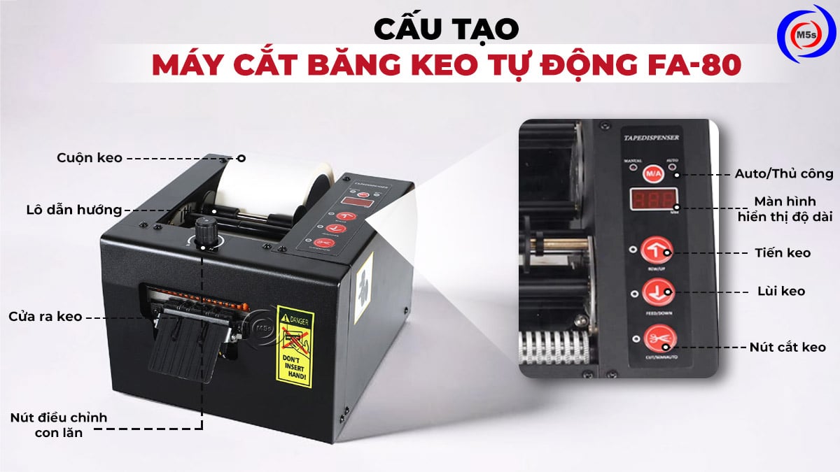 cấu tạo chính máy cắt băng keo tự động FA-80 cấu tạo chính máy cắt băng keo tự động FA-80