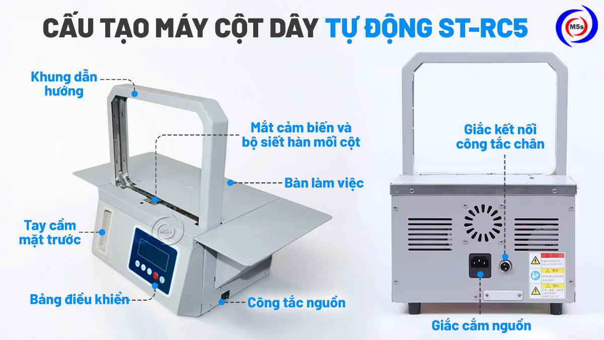 Cấu tạo máy cột dây tự động ST-RC5 Cấu tạo máy cột dây tự động ST-RC5