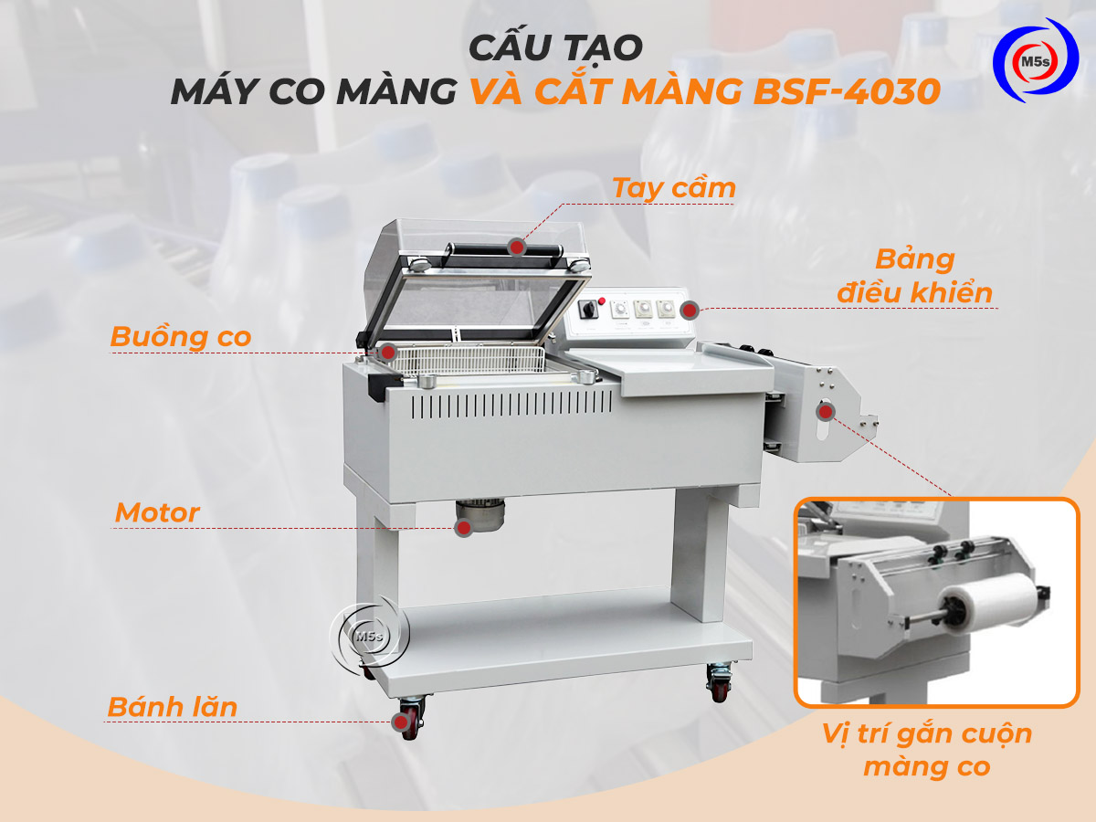 Máy co màng và cắt màng BSF-4030 Máy co màng và cắt màng BSF-4030