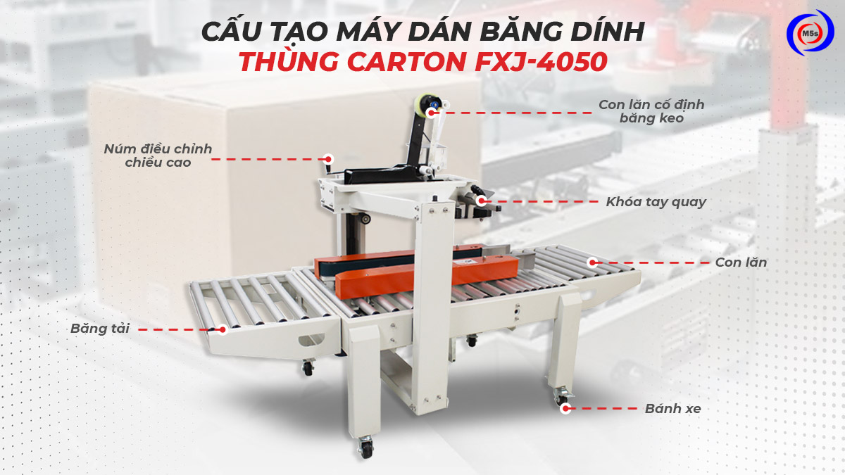 Máy dán băng dính bán tự động FXJ-4050 Máy dán băng dính bán tự động FXJ-4050