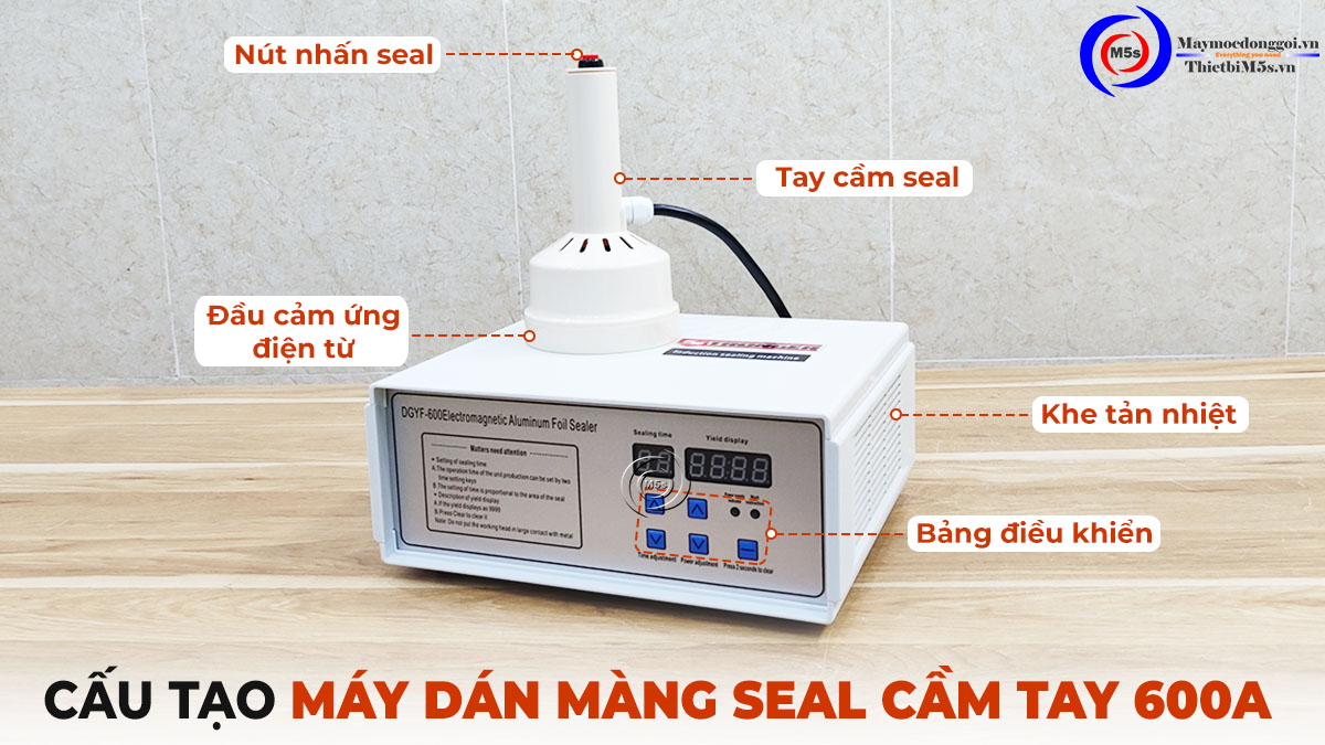 Cấu tạo máy dán màng seal 600a Cấu tạo máy dán màng seal 600a