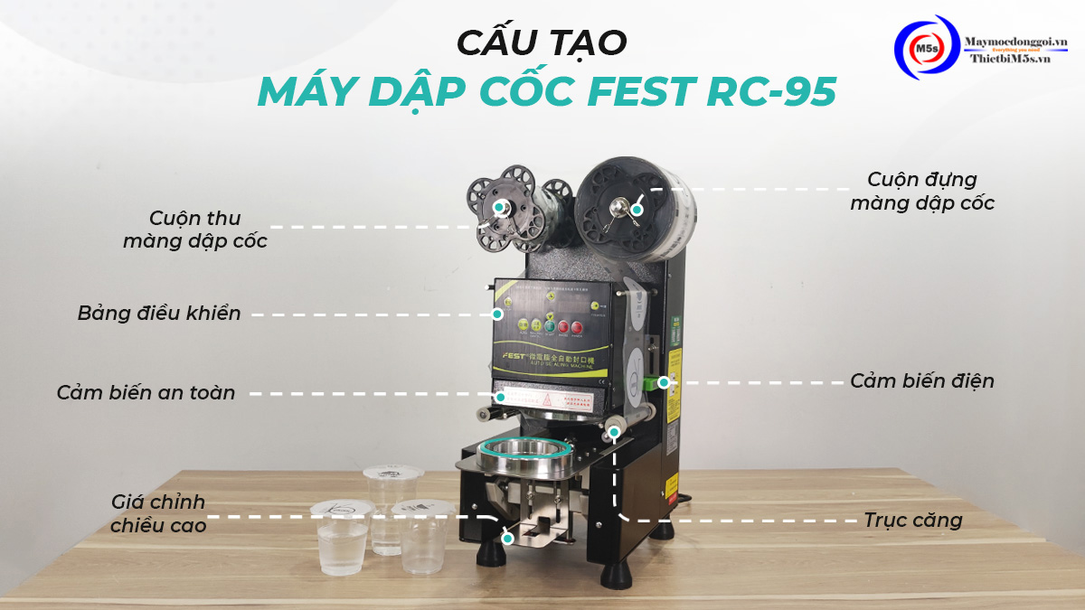 Cấu tạo máy dập cốc FEST RC 95 Cấu tạo máy dập cốc FEST RC 95