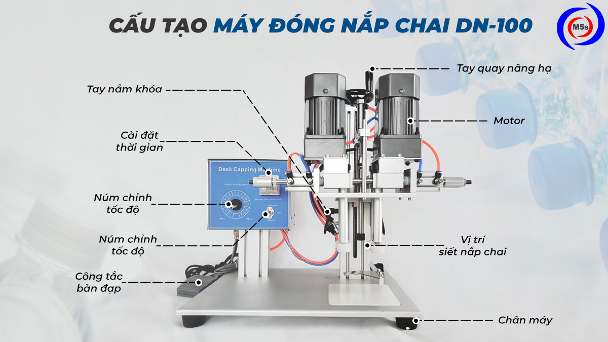 cấu tạo máy đóng nắp chai dn-100 cấu tạo máy đóng nắp chai dn-100