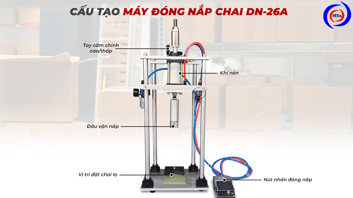 cấu tạo máy đóng nắp chai DN-26A cấu tạo máy đóng nắp chai DN-26A
