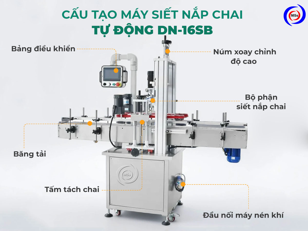 cấu tạo máy đóng nắp chai DN-16SB