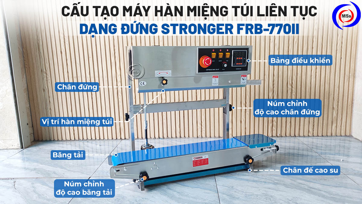 Cấu tạo máy hàn miệng túi liên tục dạng đứng FRB-770II Cấu tạo máy hàn miệng túi liên tục dạng đứng FRB-770II