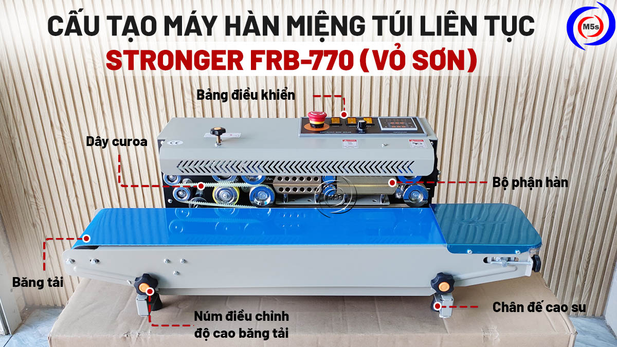 Cấu tạo của máy hàn túi liên tục Stronger FRB-770 vỏ sơn Cấu tạo của máy hàn túi liên tục Stronger FRB-770 vỏ sơn