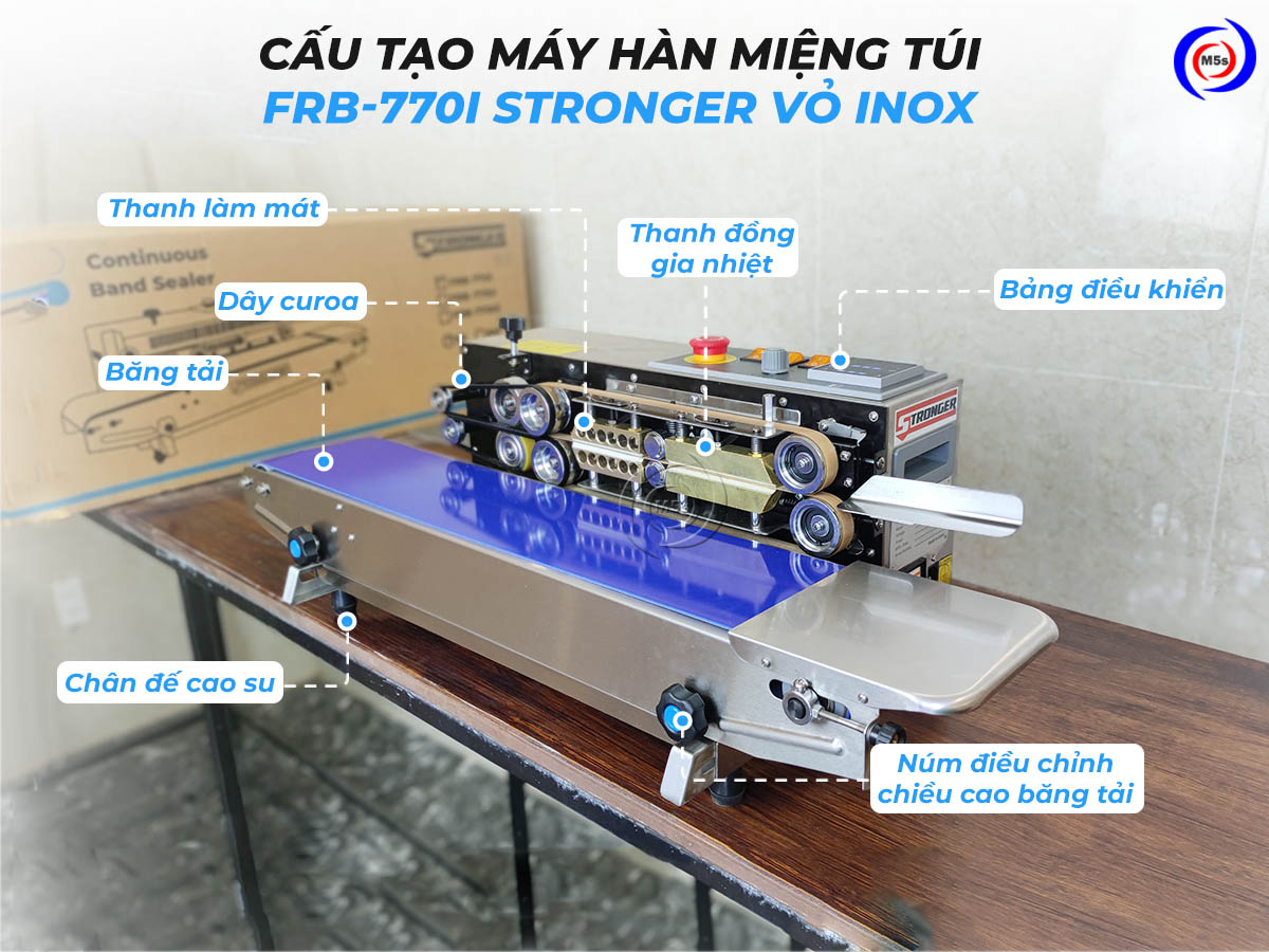 Cấu tạo máy hàn miệng túi liên tục FRB-770I Cấu tạo máy hàn miệng túi liên tục FRB-770I