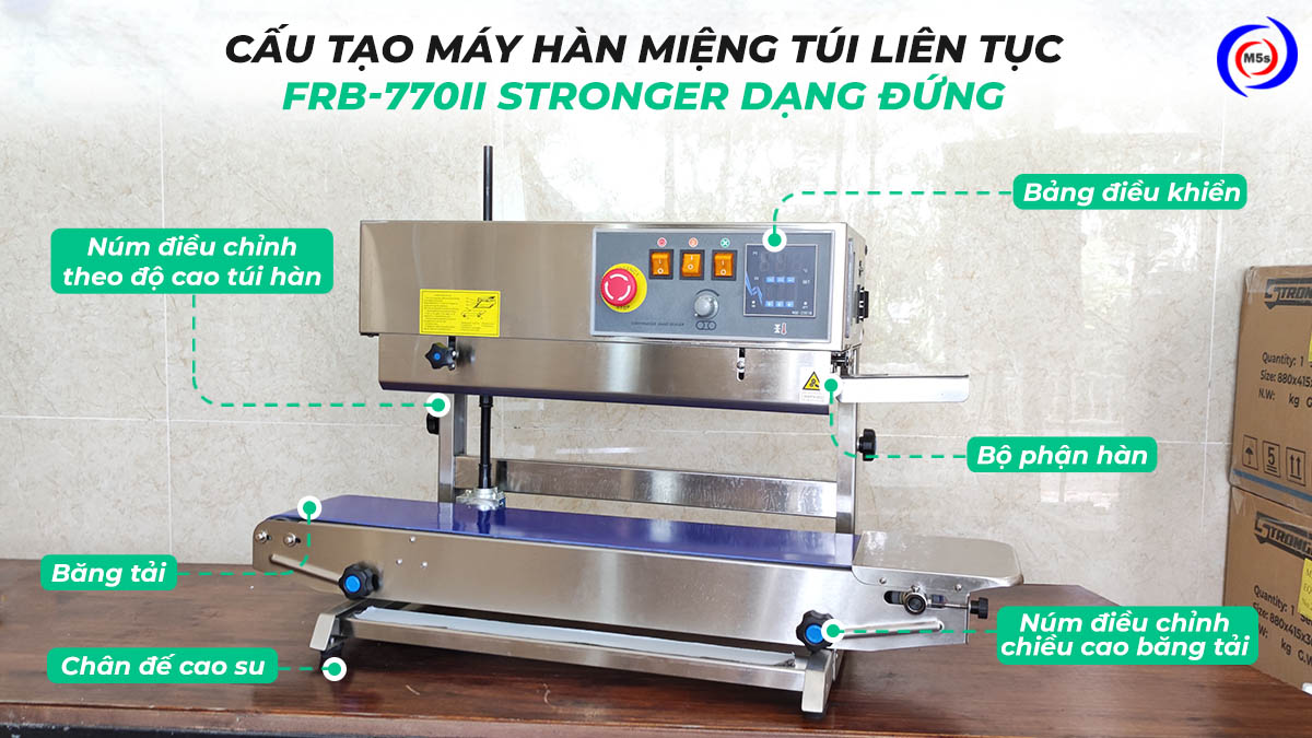 Cấu tạo máy hàn miệng túi dạng đứng FRB-770II Cấu tạo máy hàn miệng túi dạng đứng FRB-770II