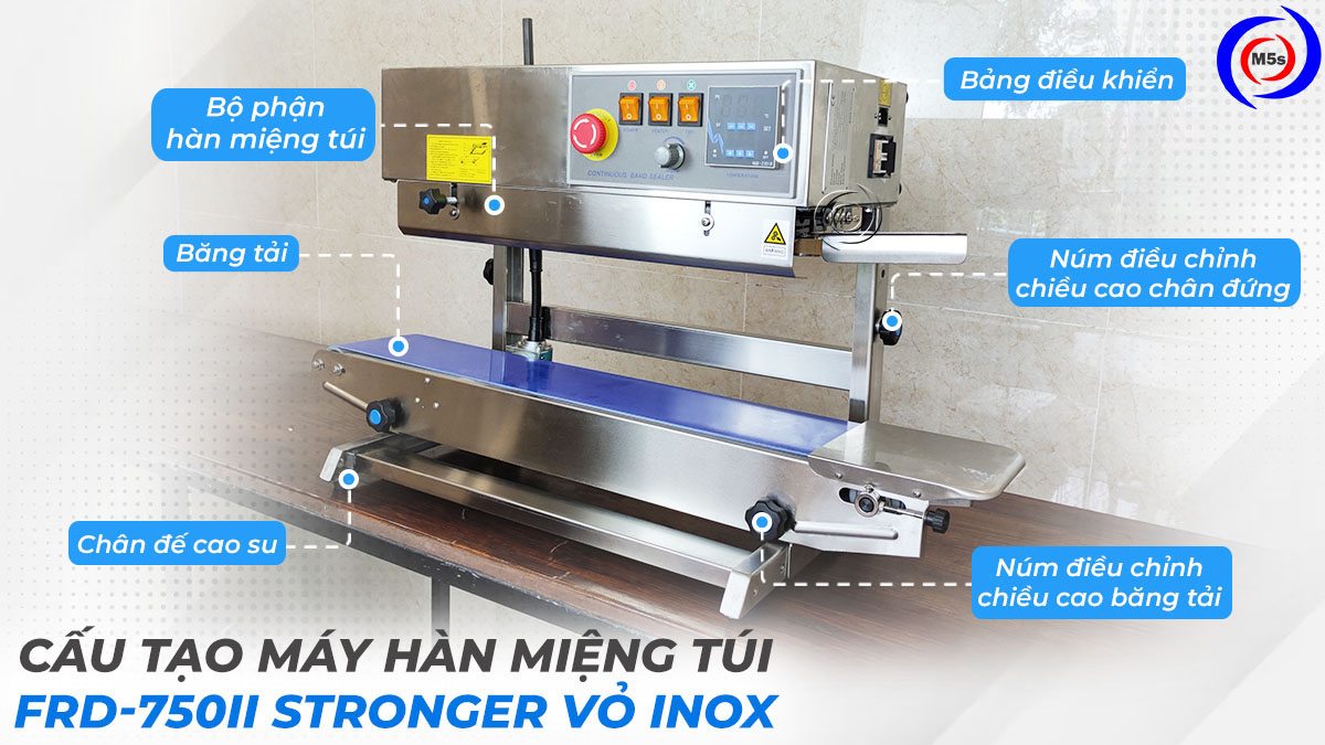 Cấu tạo máy hàn miệng túi dạng đứng FRD-750II Cấu tạo máy hàn miệng túi dạng đứng FRD-750II