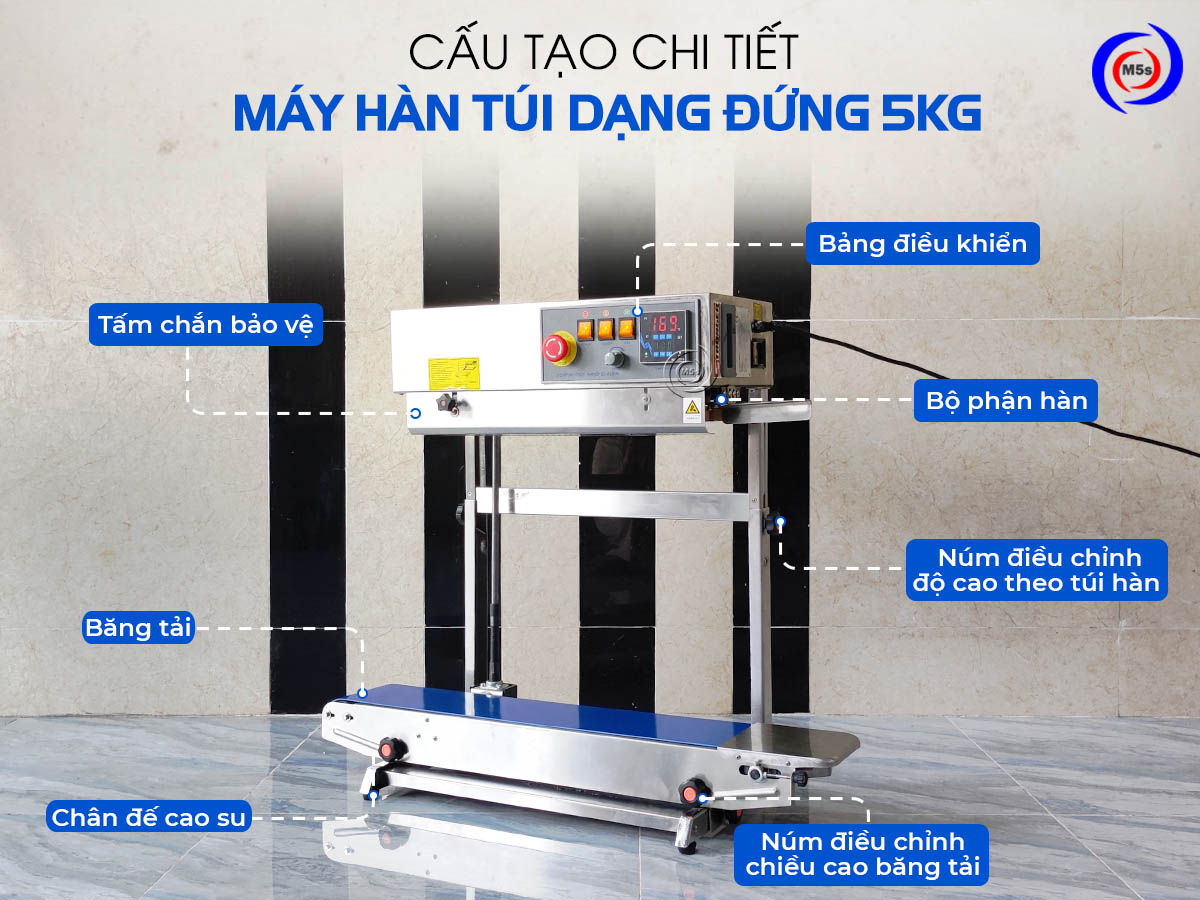 Cấu tạo máy hàn miệng túi dạng đứng 5kg FRB-770ID Stronger Cấu tạo máy hàn miệng túi dạng đứng 5kg FRB-770ID Stronger