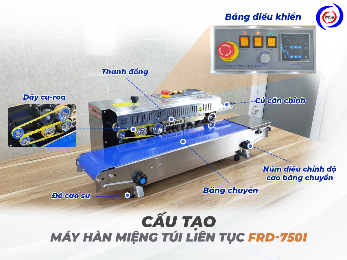 Cấu tạo máy hàn miệng túi FRD-750-IN Cấu tạo máy hàn miệng túi FRD-750-IN