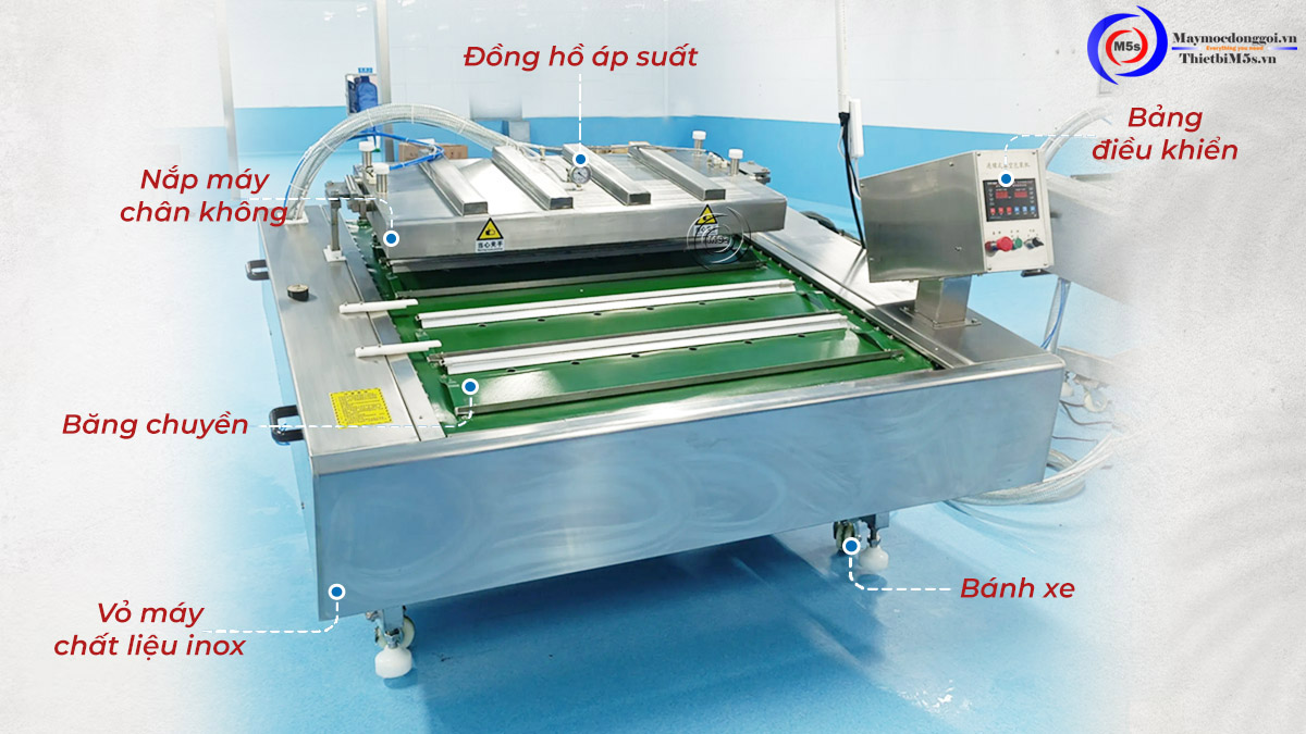 Cấu tạo các bộ phận máy hút chân không băng tải Cấu tạo các bộ phận máy hút chân không băng tải