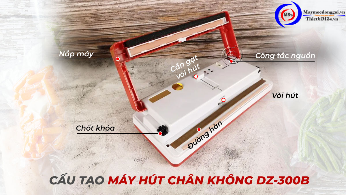 Cấu tạo máy hút túi chân không mini DZ-300B Cấu tạo máy hút túi chân không mini DZ-300B