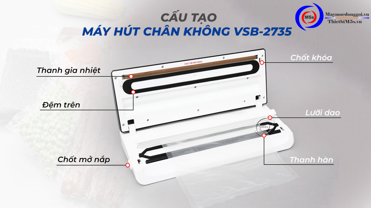 Cấu tạo máy hút chân không mini VSB-2735 Cấu tạo máy hút chân không mini VSB-2735