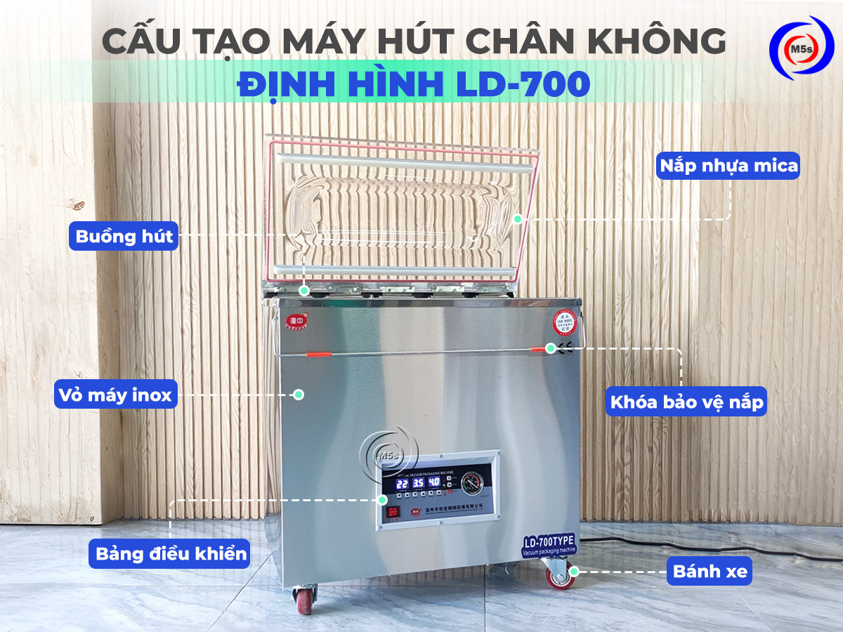 Cấu tạo máy hút chân không túi trà LD-700 Cấu tạo máy hút chân không túi trà LD-700