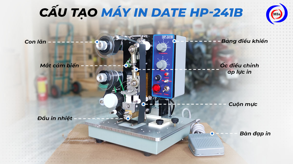 Máy in date bán tự động HP-241B Máy in date bán tự động HP-241B
