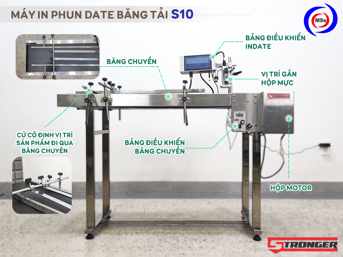 Máy in phun date băng tải S10 Máy in phun date băng tải S10