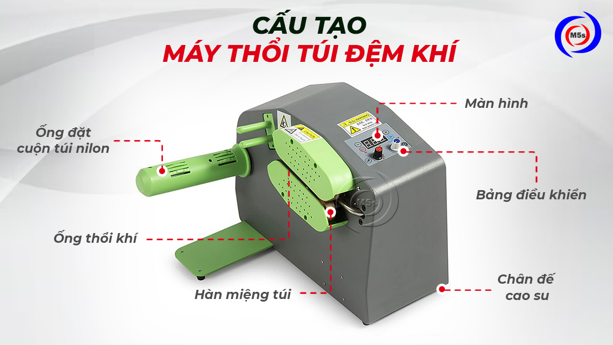 Cấu tạo máy thổi túi khí chống sốc Cấu tạo máy thổi túi khí chống sốc