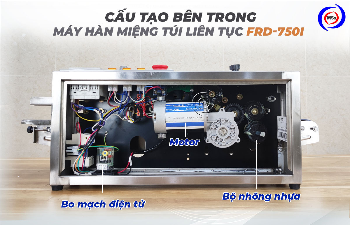 Cấu tạo động cơ máy hàn túi liên tục FRD-750I-IN Cấu tạo động cơ máy hàn túi liên tục FRD-750I-IN