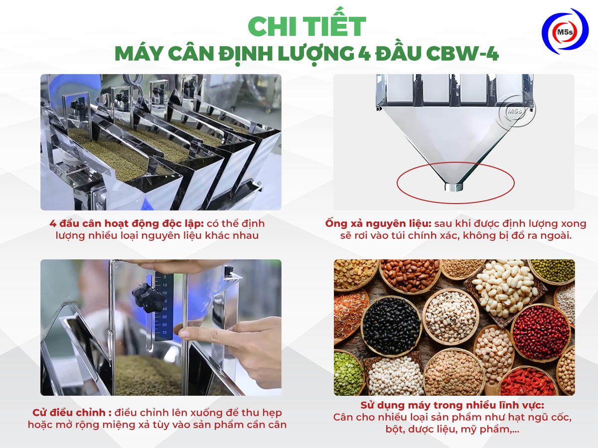 Máy cân định lượng 4 đầu CBW-4 Máy cân định lượng 4 đầu CBW-4