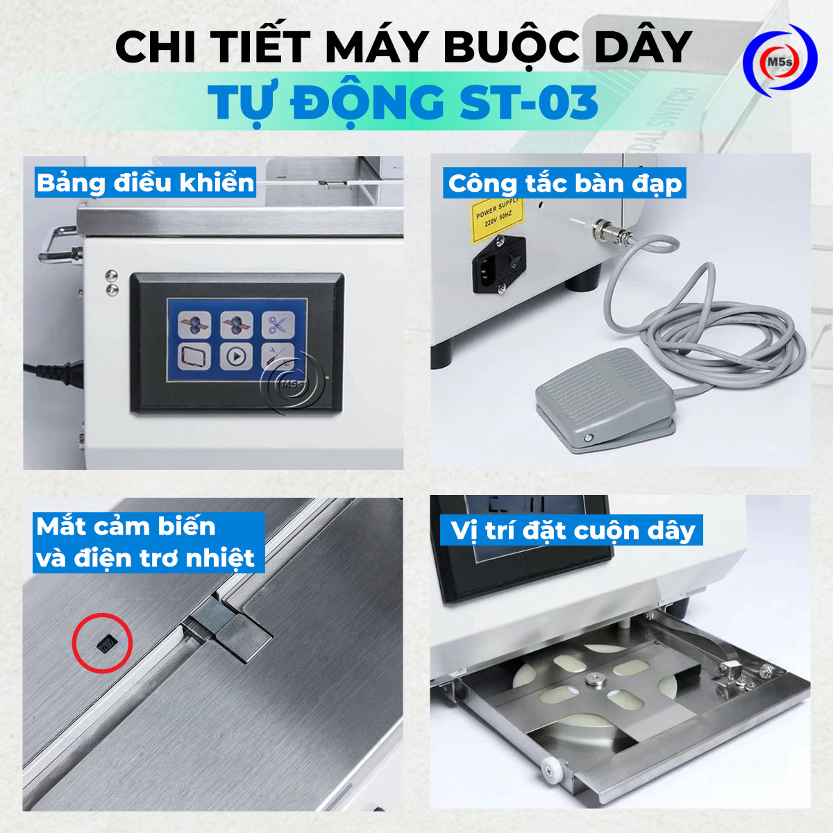 Chi tiết máy cột dây nilon tợ động ST-03 Chi tiết máy cột dây nilon tợ động ST-03