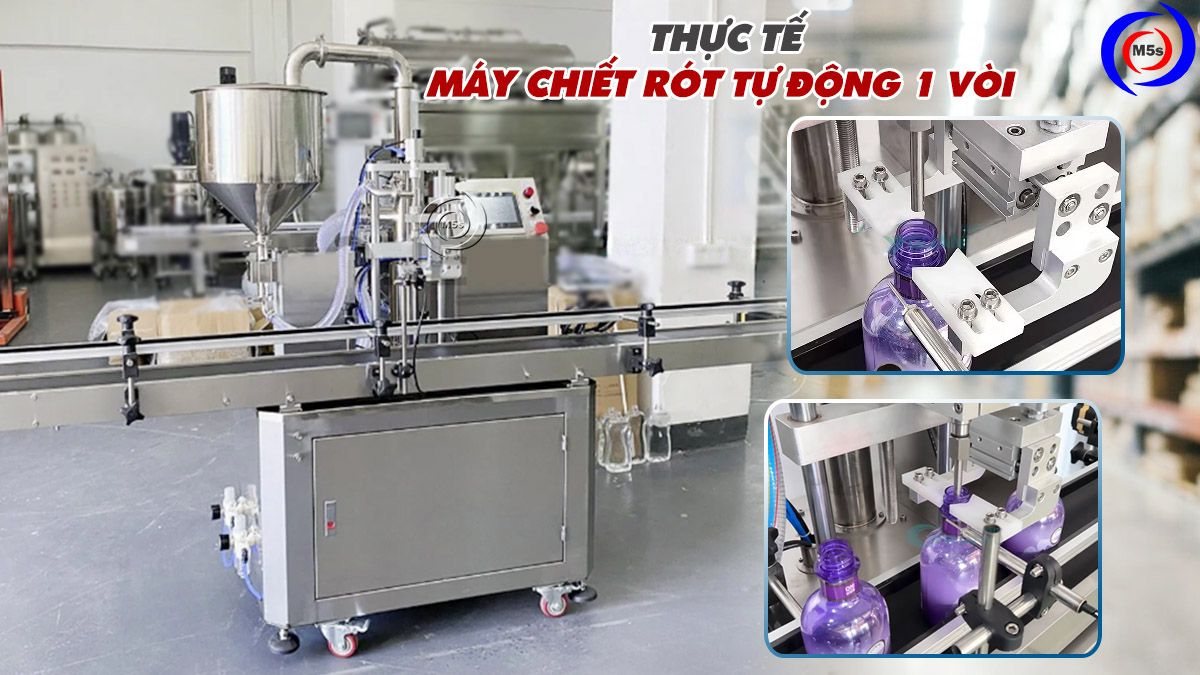 Máy chiết rót tự động 1 vòi CR4 Máy chiết rót tự động 1 vòi CR4