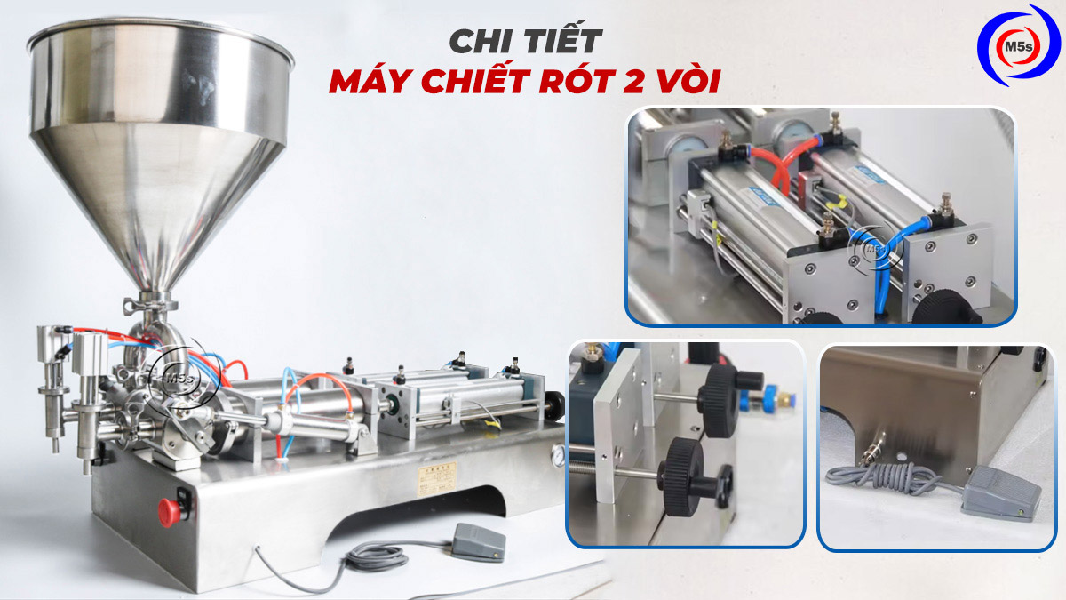 máy chiết dung dịch 2 vòi 1000ml máy chiết dung dịch 2 vòi 1000ml