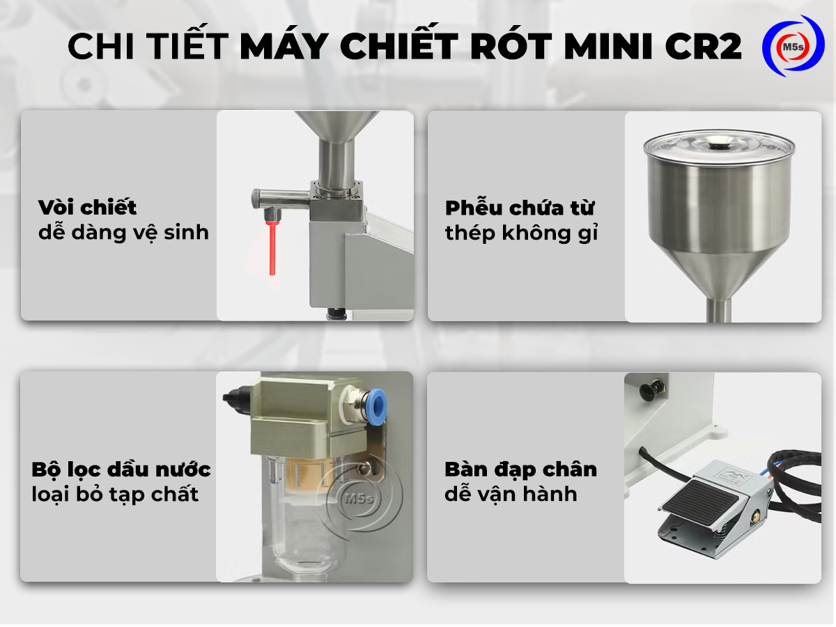 chi tiết các bộ phận của máy chiết rót mini CR2 chi tiết các bộ phận của máy chiết rót mini CR2