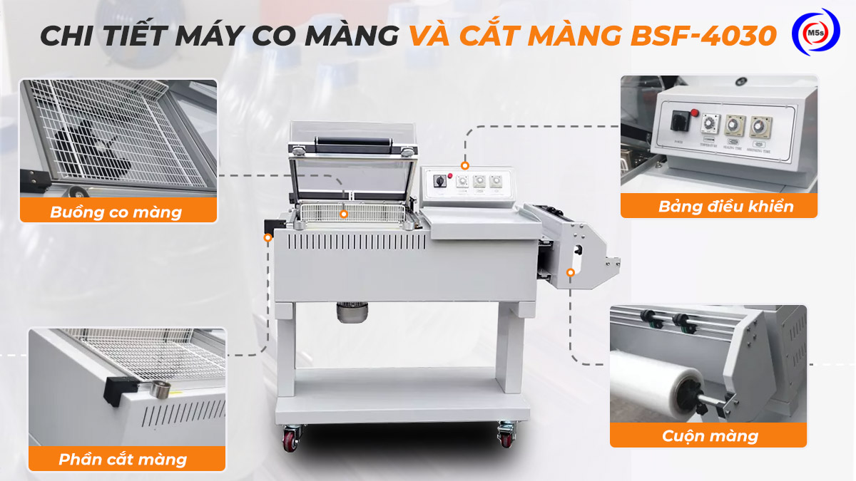 Máy co màng và cắt màng BSF-4030 Máy co màng và cắt màng BSF-4030