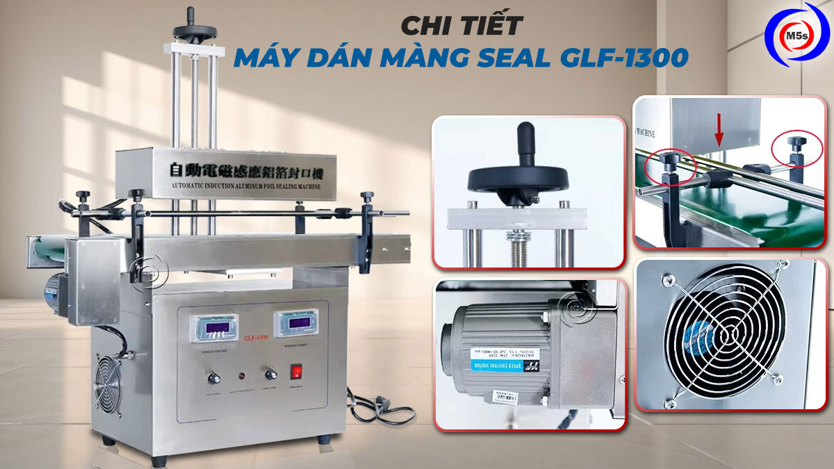 Chi tiết máy dán màng seal GLF-1300 Chi tiết máy dán màng seal GLF-1300