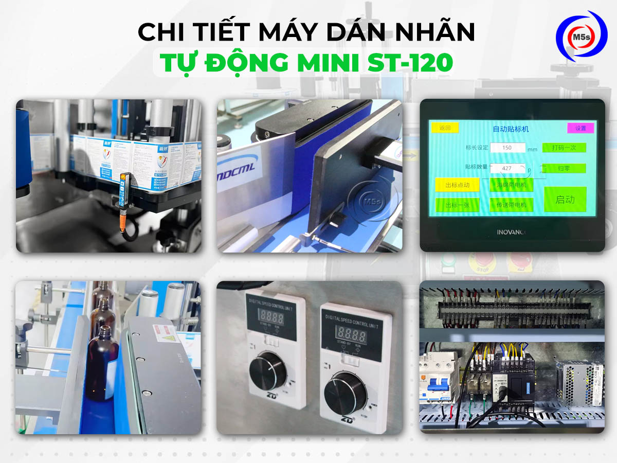 Chi tiết các bộ phận máy dán nhãn tự động ST-120 Chi tiết các bộ phận máy dán nhãn tự động ST-120