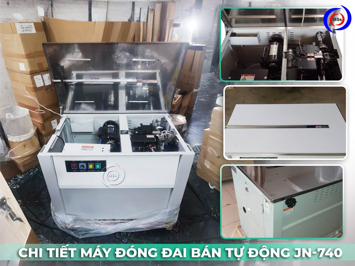 Cấu tạo bên trong của máy đóng đai thùng JN-740 Cấu tạo bên trong của máy đóng đai thùng JN-740