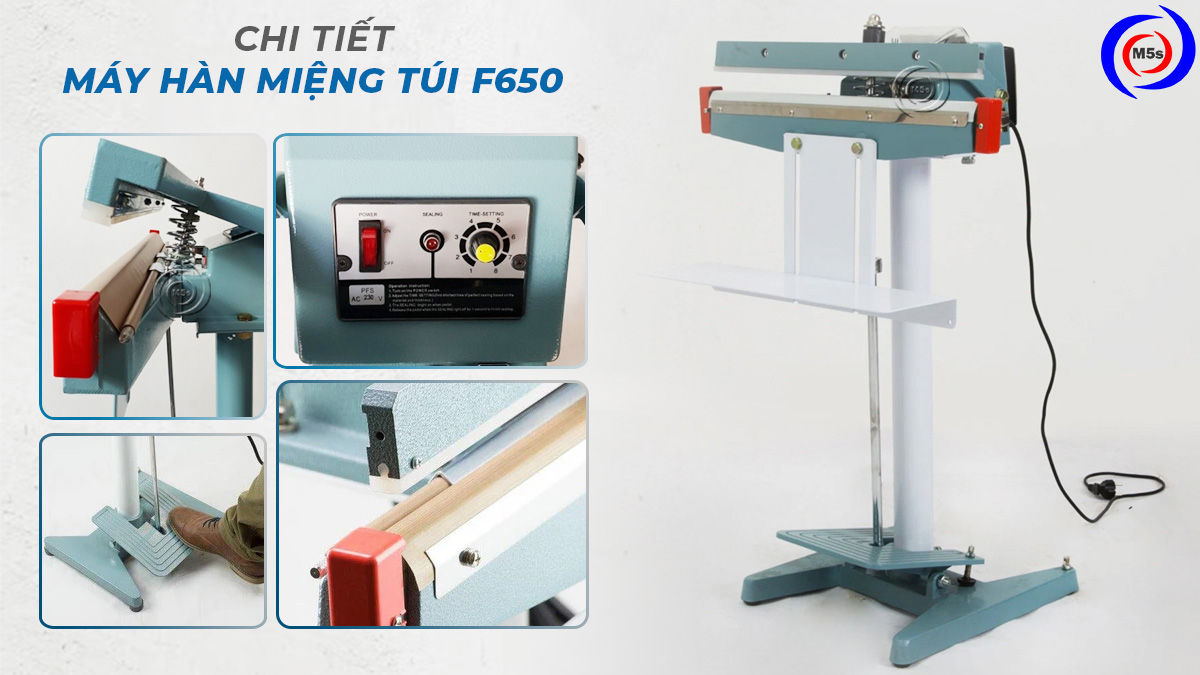 Máy hàn miệng túi dập chân F-650 Máy hàn miệng túi dập chân F-650