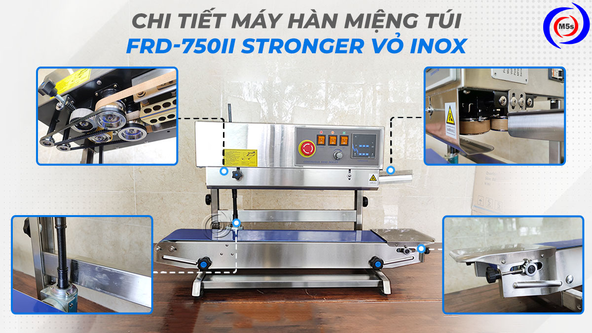 Máy hàn miệng túi liên tục dạng đứng FRD-750II Máy hàn miệng túi liên tục dạng đứng FRD-750II