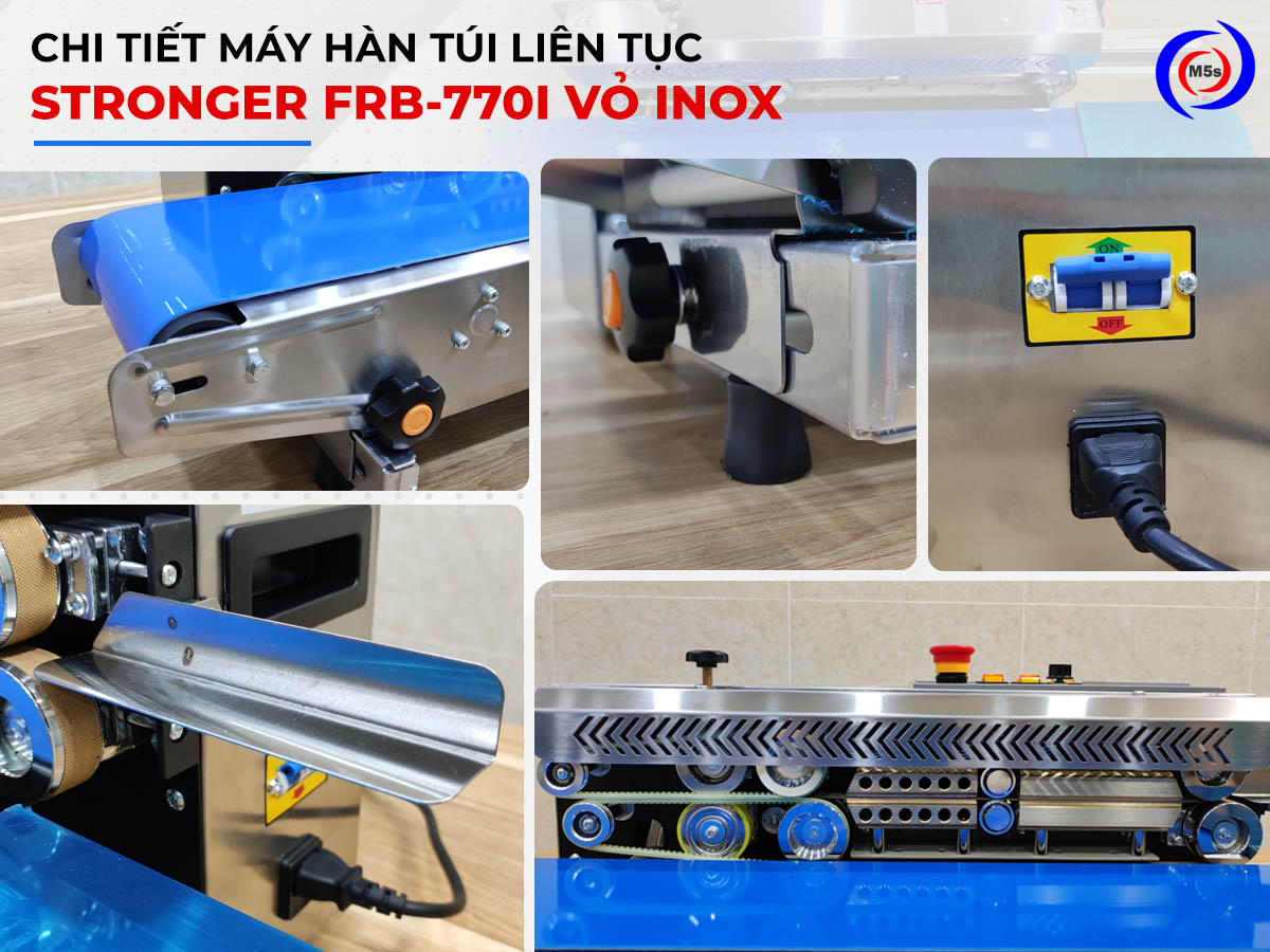 Máy hàn miệng túi ni lông liên tụcFRB-770I vỏ inox Máy hàn miệng túi ni lông liên tụcFRB-770I vỏ inox