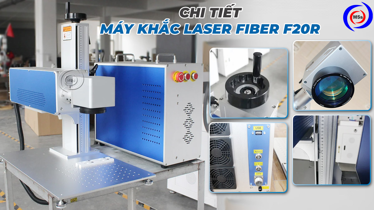 Máy khắc laser fiber kim loại 20W F20R Máy khắc laser fiber kim loại 20W F20R